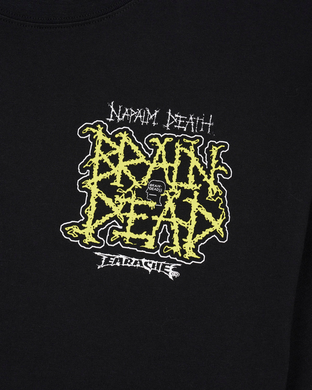 Napalm Death x Brain Dead Nuclear Scum T-Shirt- Black 3