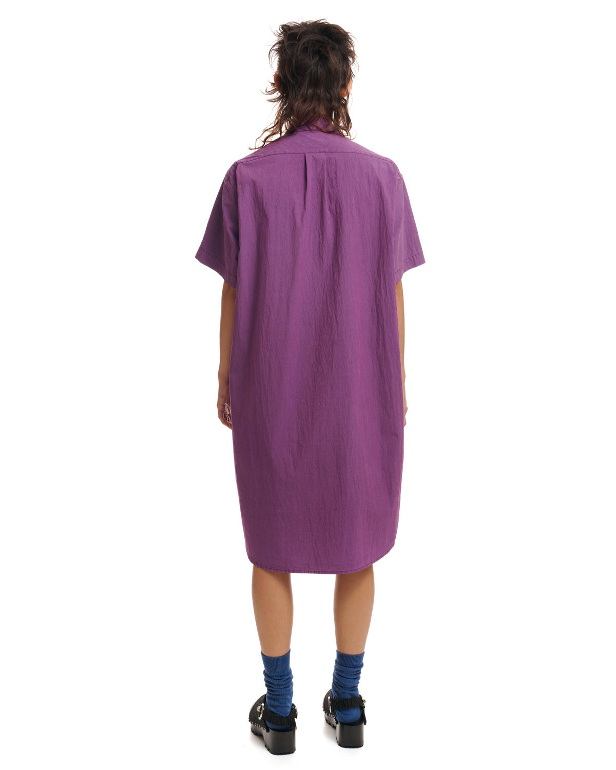 Nylon Utility Shirt Dress - Purple 3