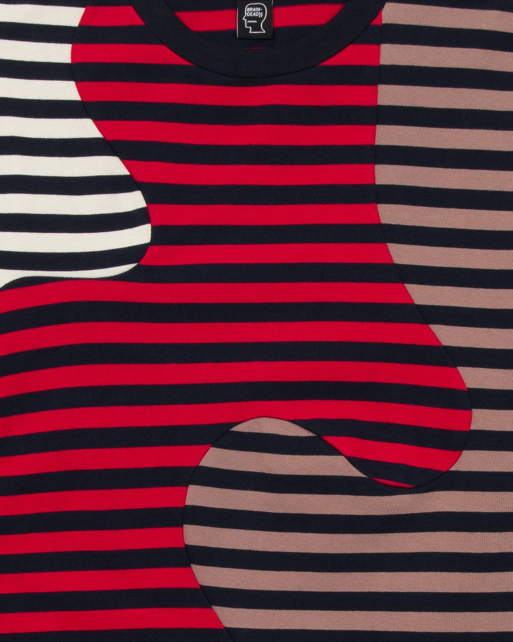Organic Paneled Stripe Long Sleeve - Red 3