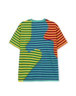 Organic Paneled Stripe Shirt - Green 2