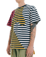 Organic Paneled Stripe Shirt - Navy 4
