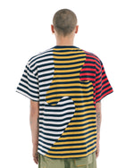 Organic Paneled Stripe Shirt - Navy 5