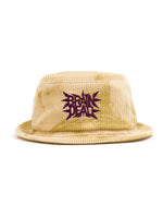 Spikey Bleached Cord Bucket Hat - Gold 1