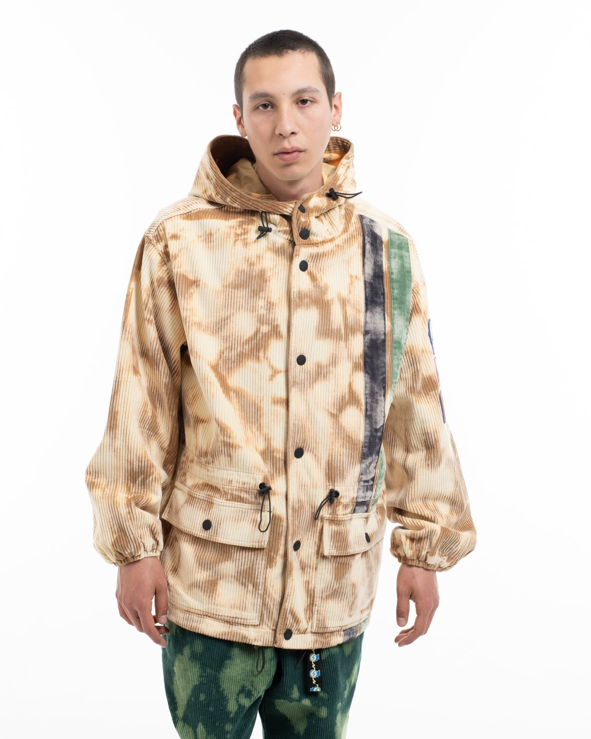 Brain Dead HOODED CORDUROY RACING JACKET-