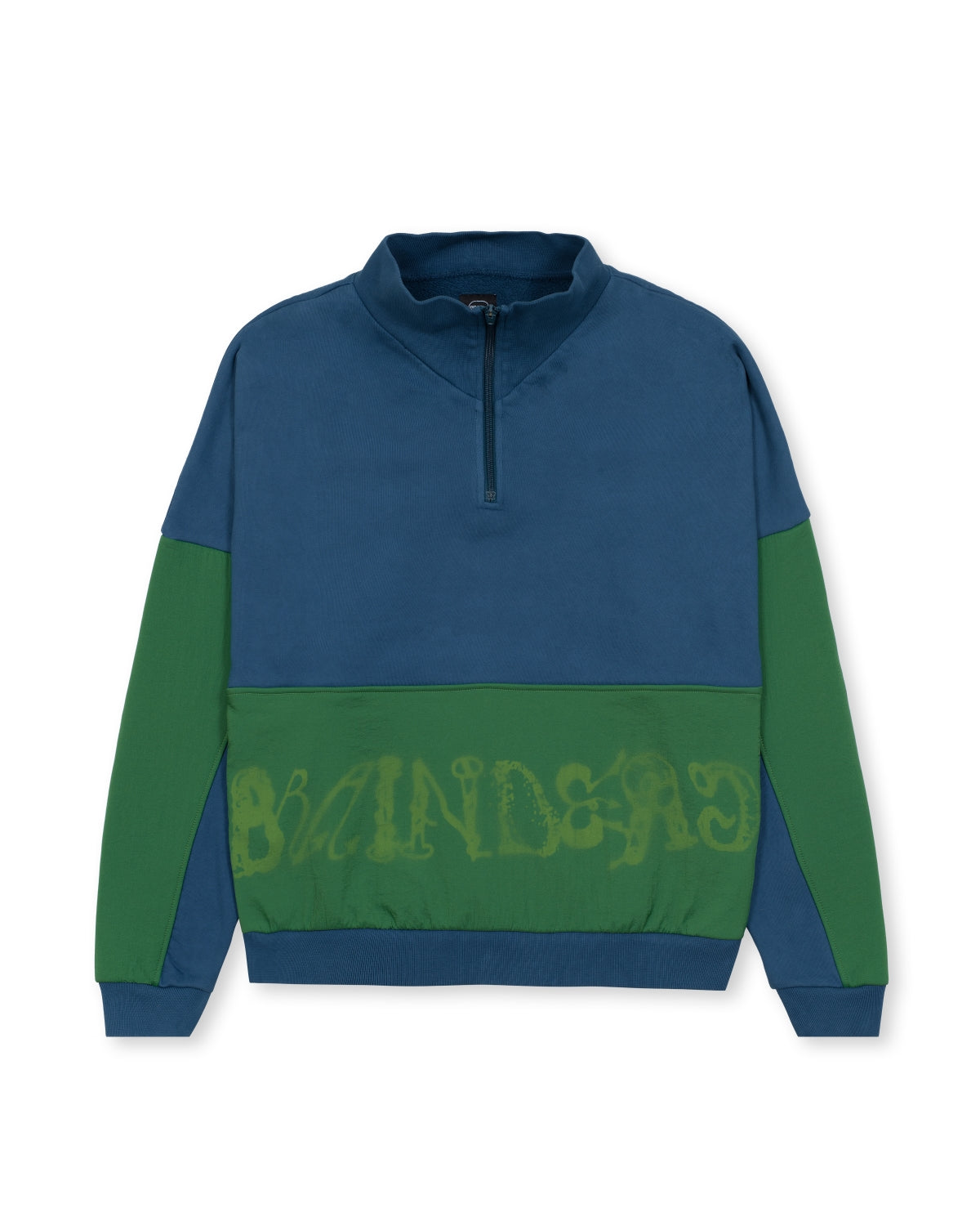 Sinister Screw Overlay Half Zip Fleece - Mallard Green