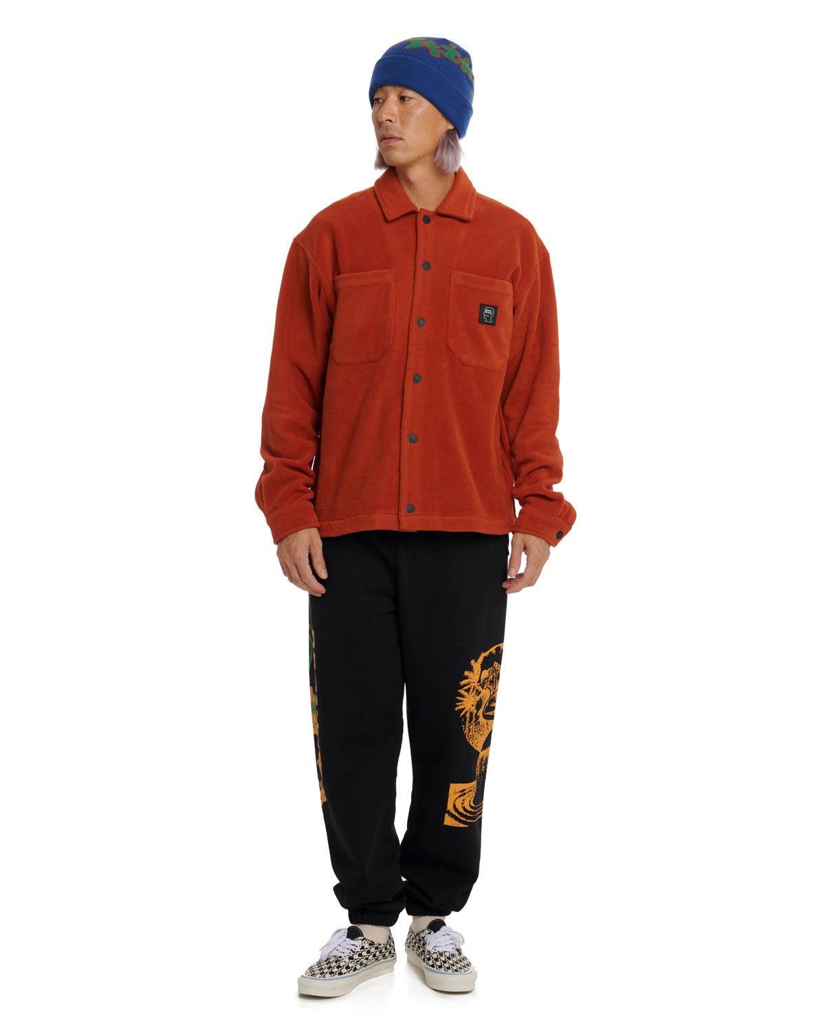 Polar Fleece Climber Shirt - Burnt Orange 4