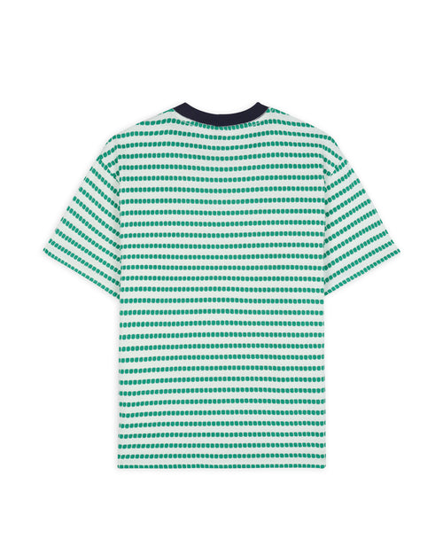 Raised Dot Striped T-shirt - Seafoam 2