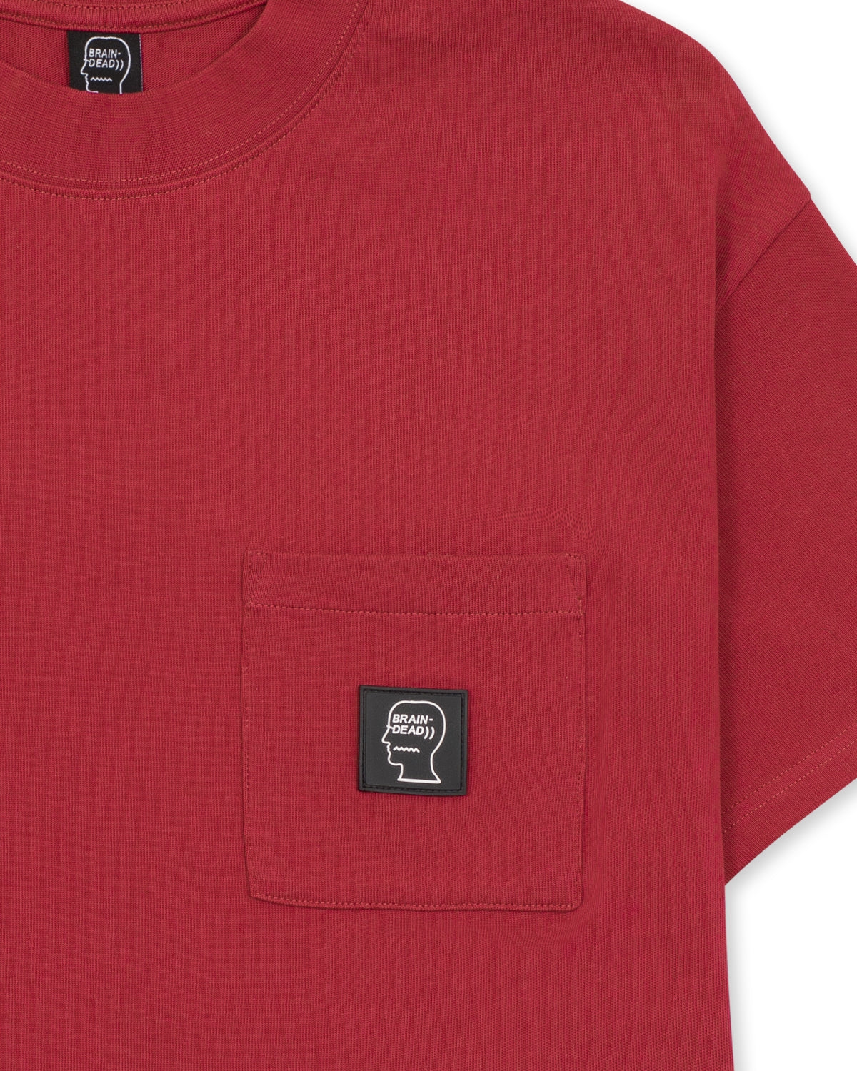 Heavyweight Jersey Mockneck Pocket Shirt W/ PVC - Berry – Brain Dead