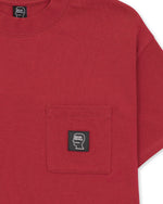 Heavyweight Jersey Mockneck Pocket Shirt W/ PVC - Berry 3