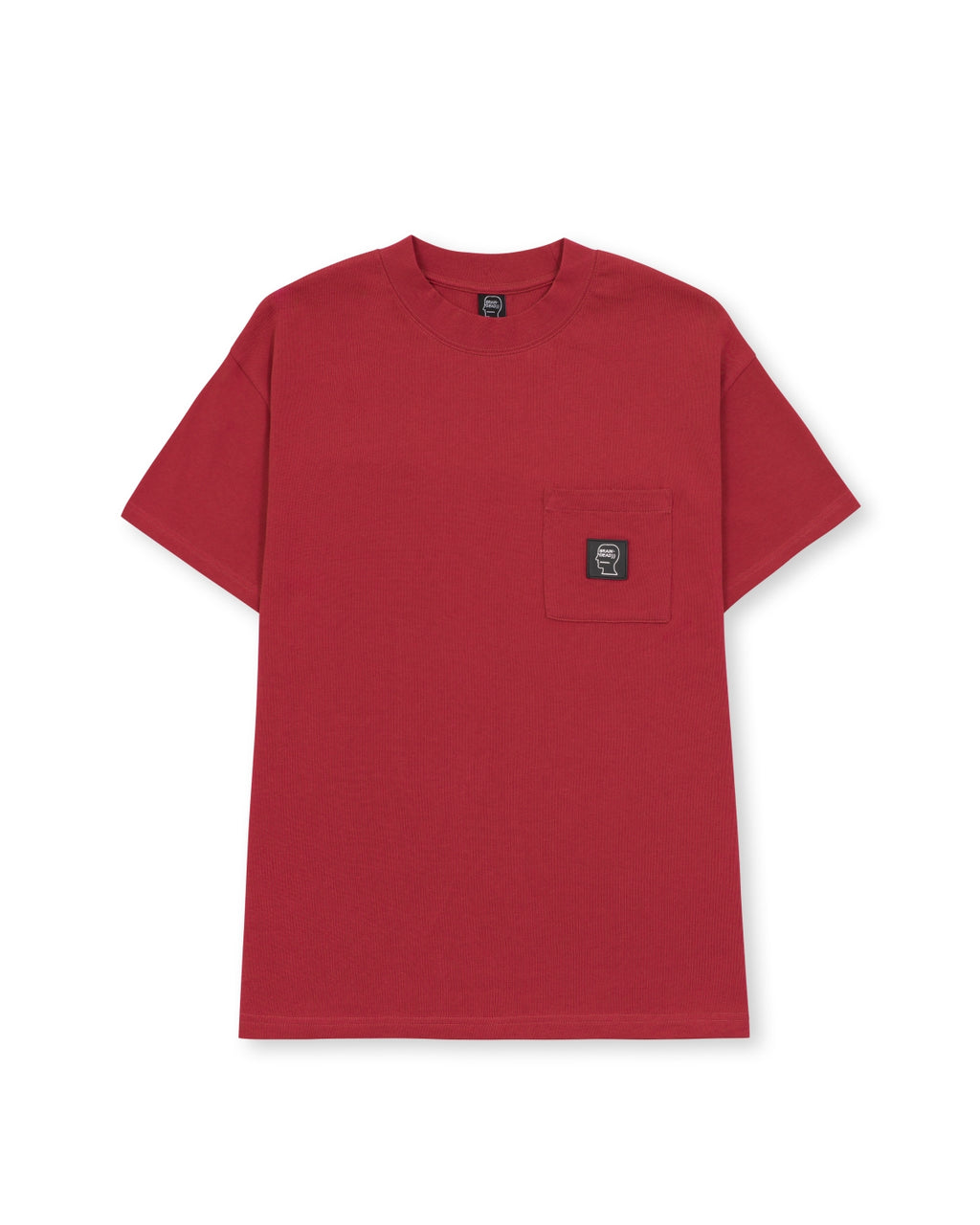Heavyweight Jersey Mockneck Pocket Shirt W/ PVC - Berry 1