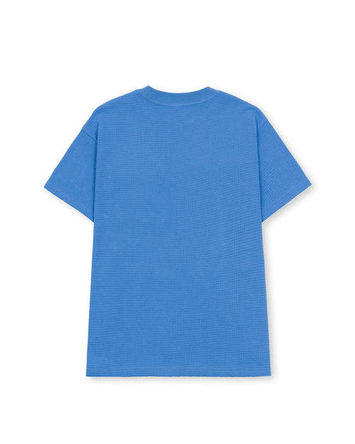 Waffle Knit Mockneck Pocket Shirt W/ PVC - Light Blue 2