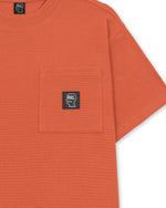 Waffle Knit Mockneck Pocket Shirt W/ PVS - Terracotta 3