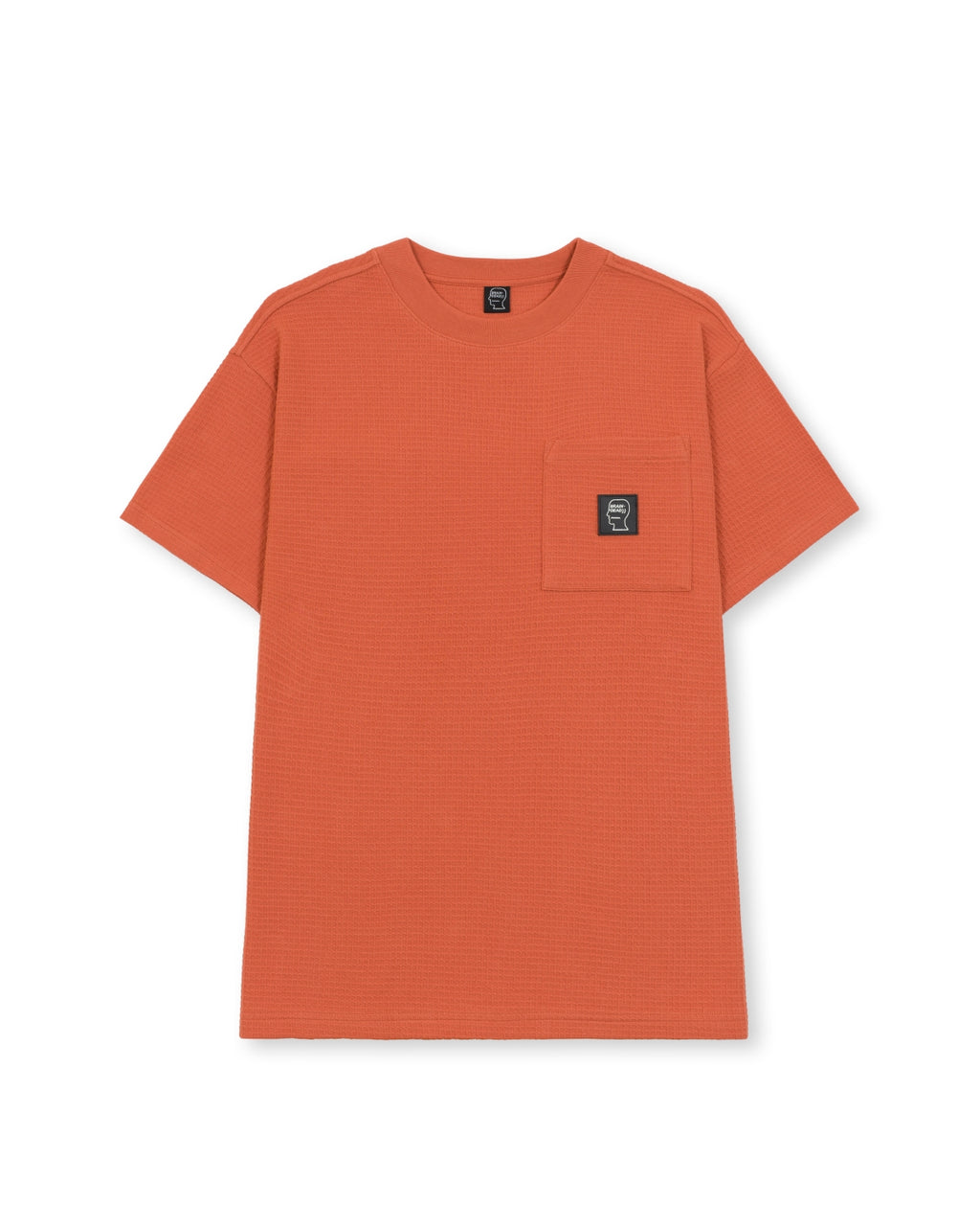 Waffle Knit Mockneck Pocket Shirt W/ PVS - Terracotta 1