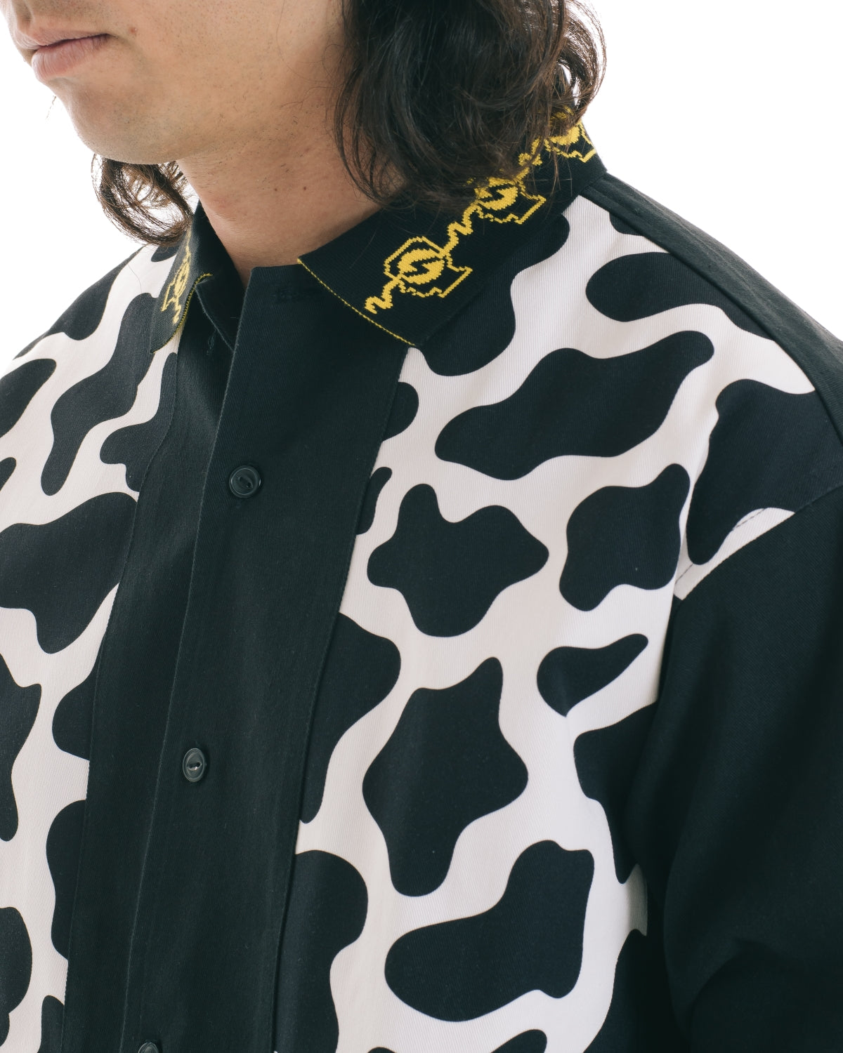 Cow Cabana Shirt - Cow / Black
