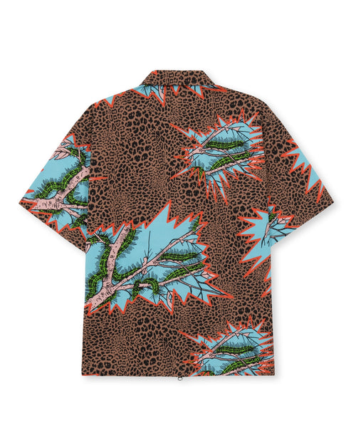 Mutated Cheetah Full Zip Short Sleeve Shirt - Brown 2