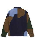 Patchwork Military Field Shirt Jacket - Navy 2