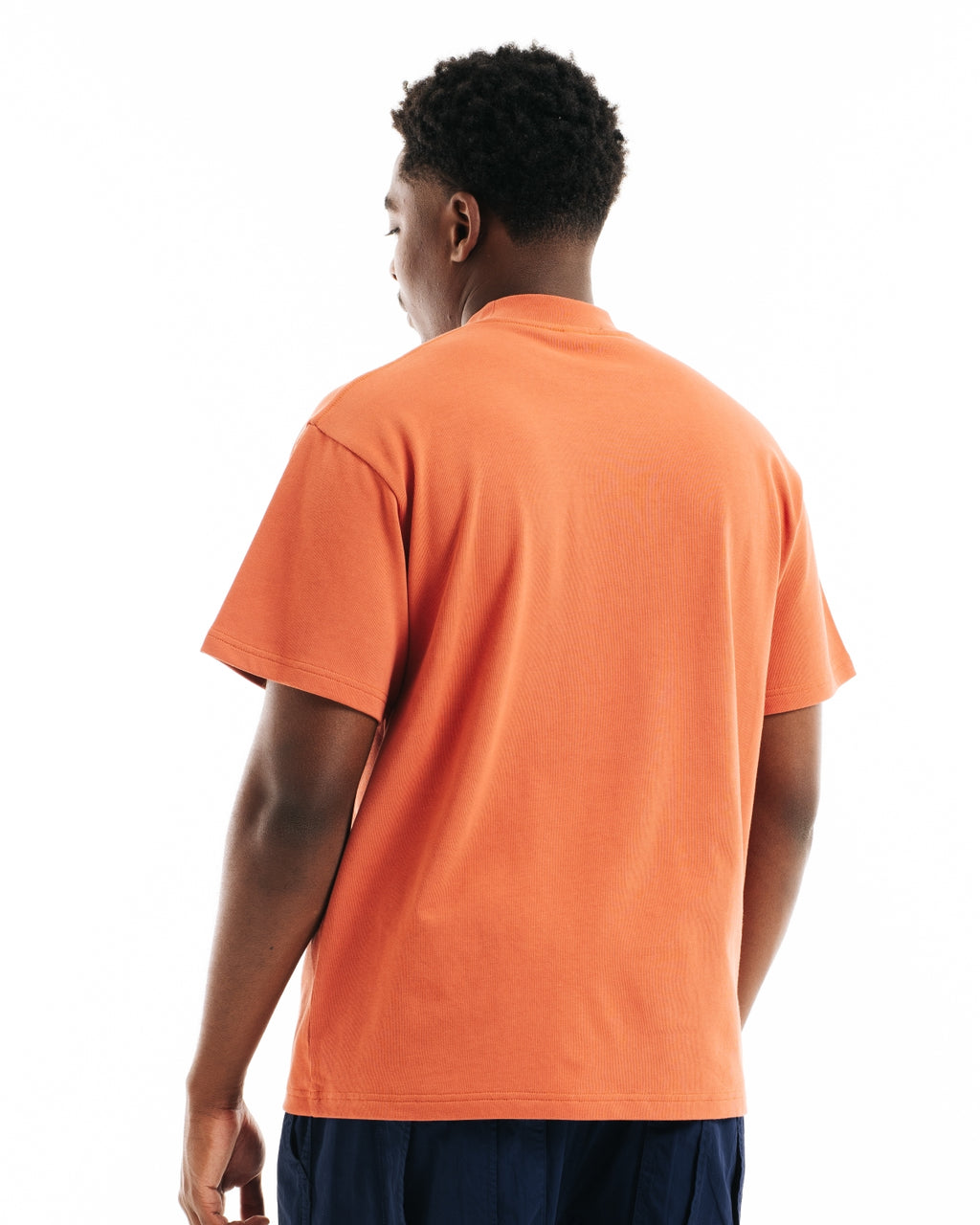 Heavyweight Jersey Mockneck Pocket Shirt W/ PVC - Orange 5