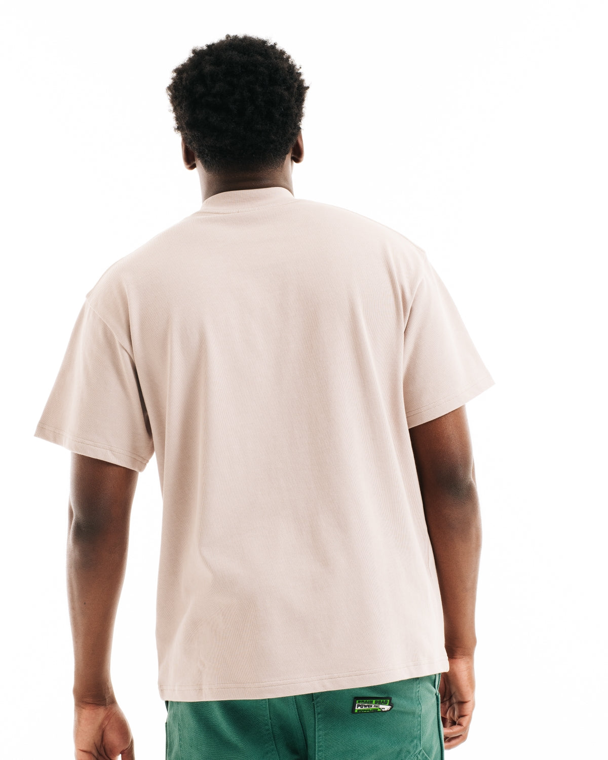 Heavyweight Jersey Mockneck Pocket Shirt W/ PVC - Tan 5