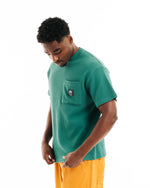 Waffle Knit Mockneck Pocket Shirt W/ PVC - Emerald 5