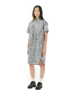 Liquid Dye Utility Shirt Dress - Slate Gray 5