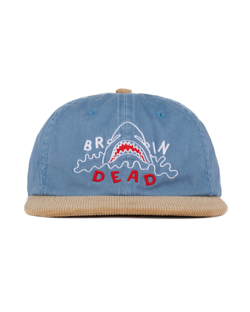 Shark Attack 6 Panel Hat - Blue/Khaki