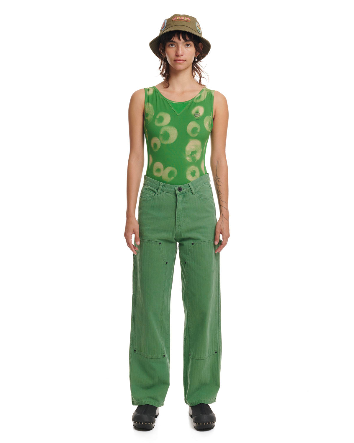 Sponge Dye Bodysuit - Green 4