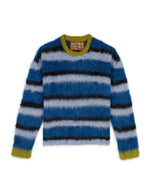 Stripe Boxy Knit Sweater - Blue Multi 1