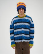Stripe Boxy Knit Sweater - Blue Multi 4