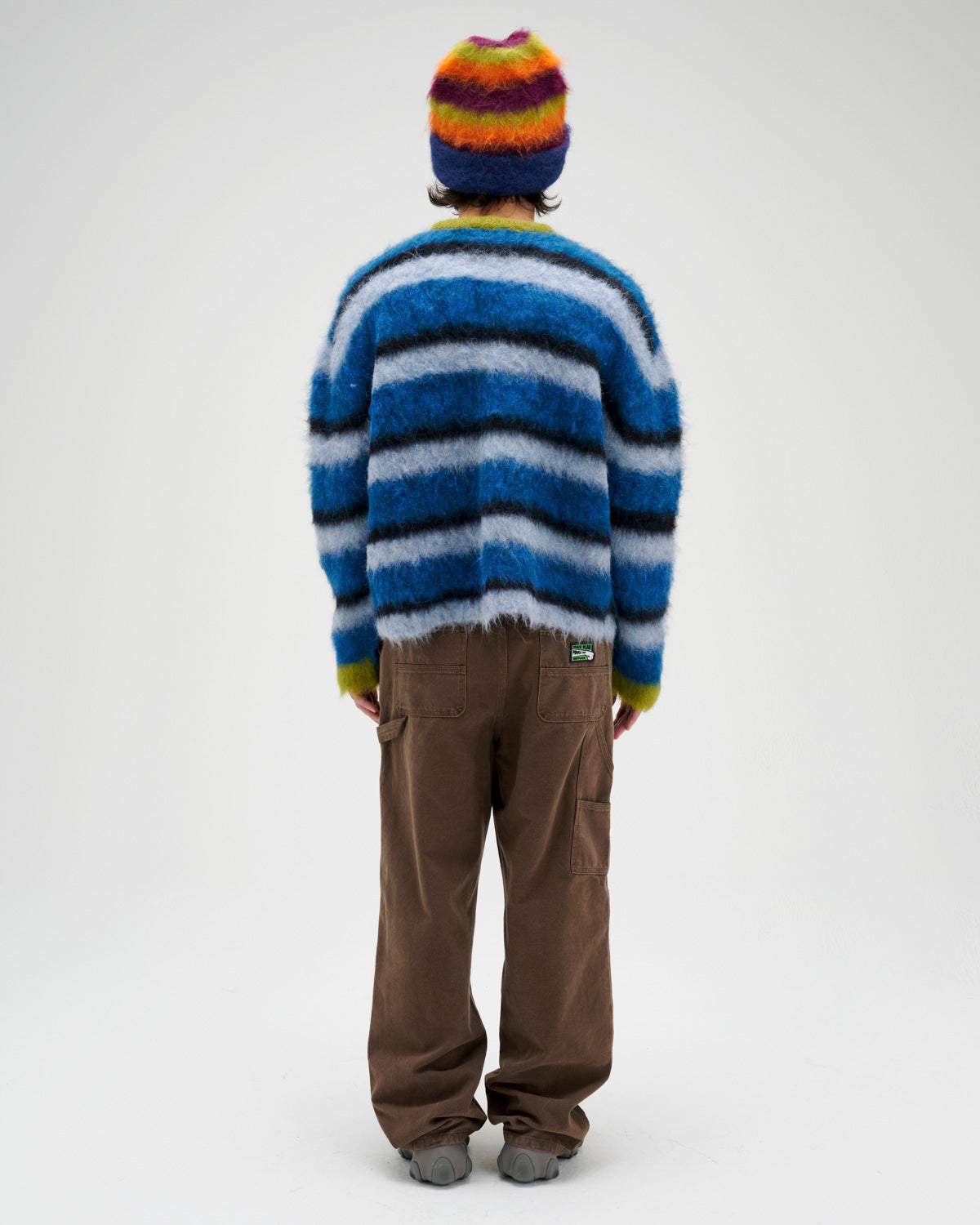Stripe Boxy Knit Sweater - Blue Multi 7
