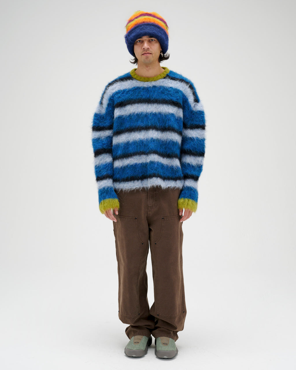 Stripe Boxy Knit Sweater - Blue Multi 8
