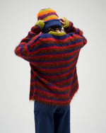 Stripe Boxy Knit Sweater - Brown Multi 4