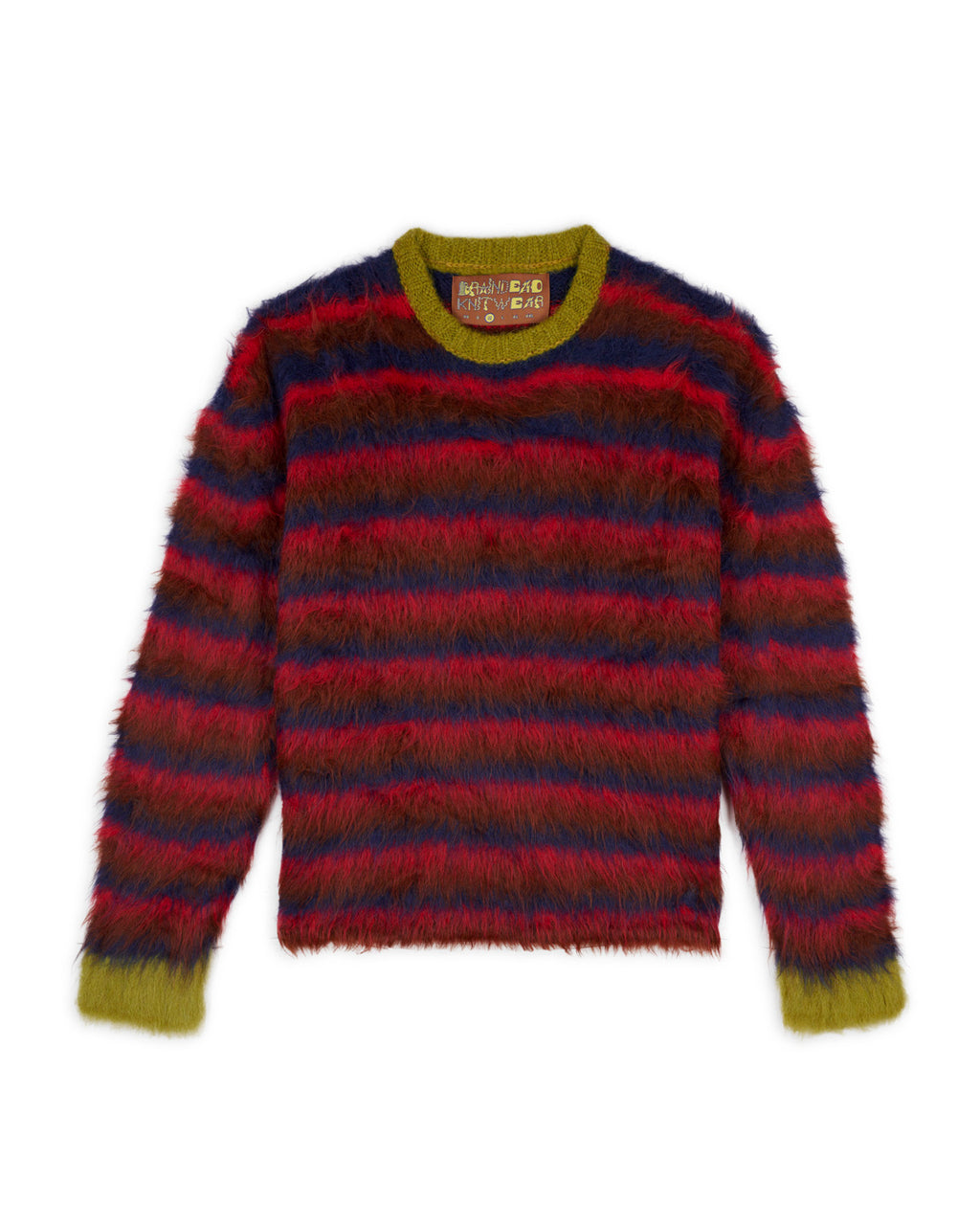 Stripe Boxy Knit Sweater - Brown Multi