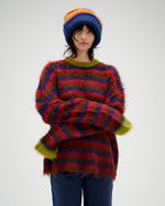 Stripe Boxy Knit Sweater - Brown Multi 6