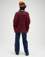 Stripe Boxy Knit Sweater - Brown Multi 8
