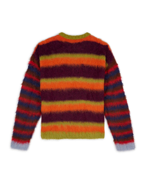 Blurry Lines Alpaca Crewneck Sweater - Multi 2