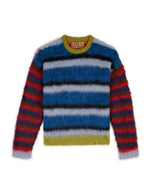 Blurry Lines Alpaca Crewneck Sweater - Multi 1