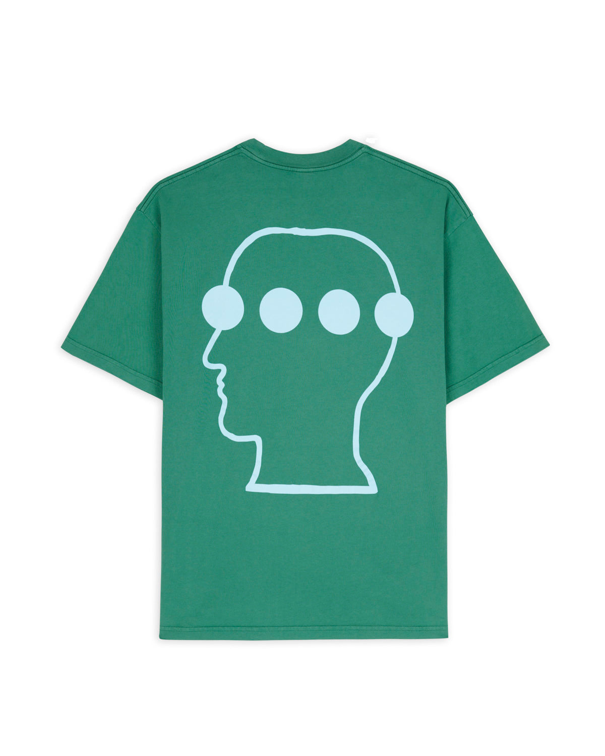 Brain Dead x Them Skates Logo Head Dots T-Shirt - Green 2