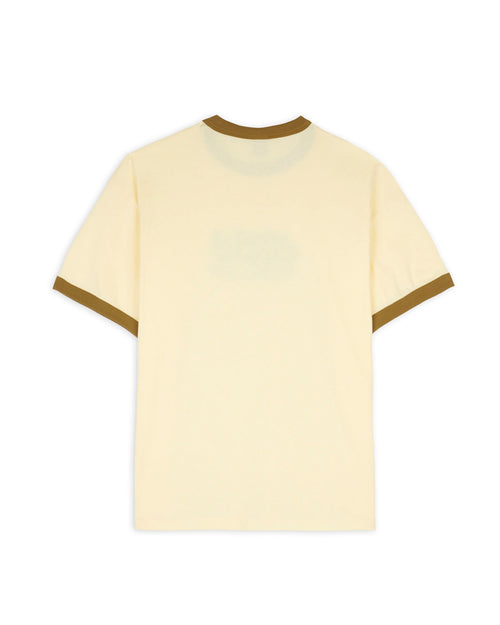 Throw Up Short Sleeve Ringer T-Shirt - Cream 2