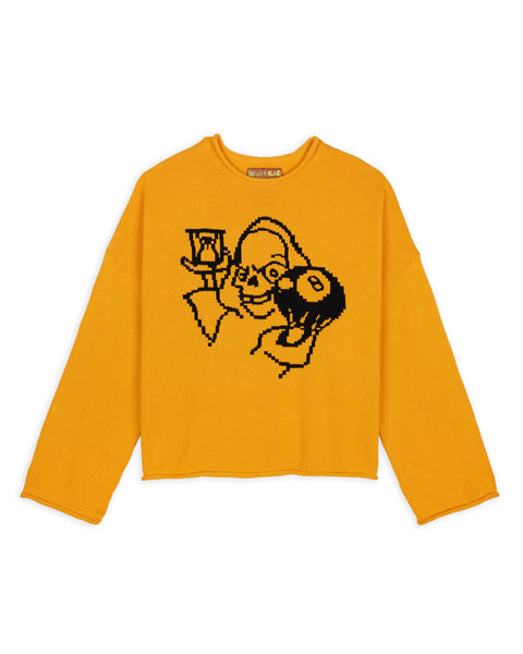 Tough Luck Oversized Boxy Sweater - Mustard