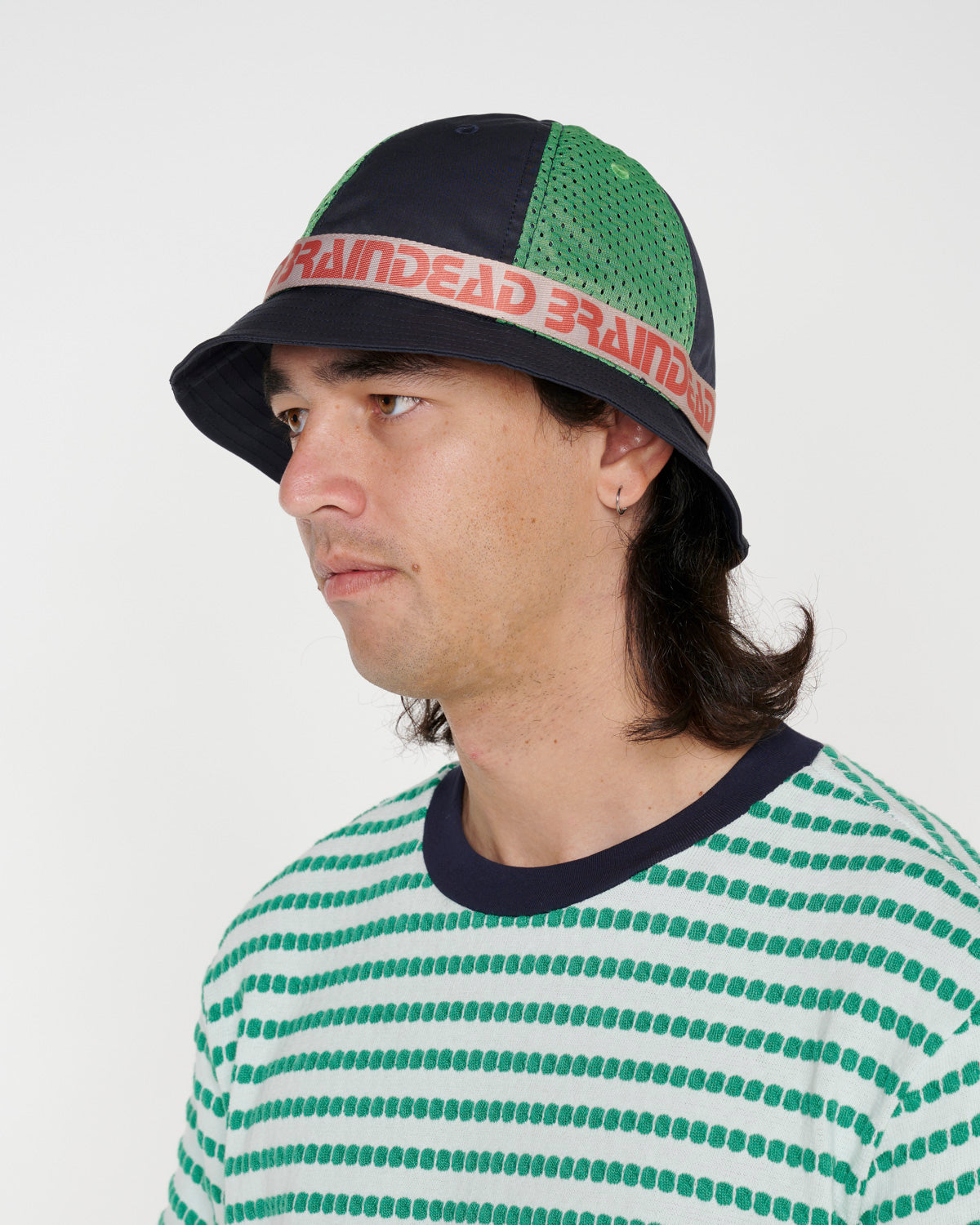 Vision Mesh Paneled Bucket Hat - Navy/Multi