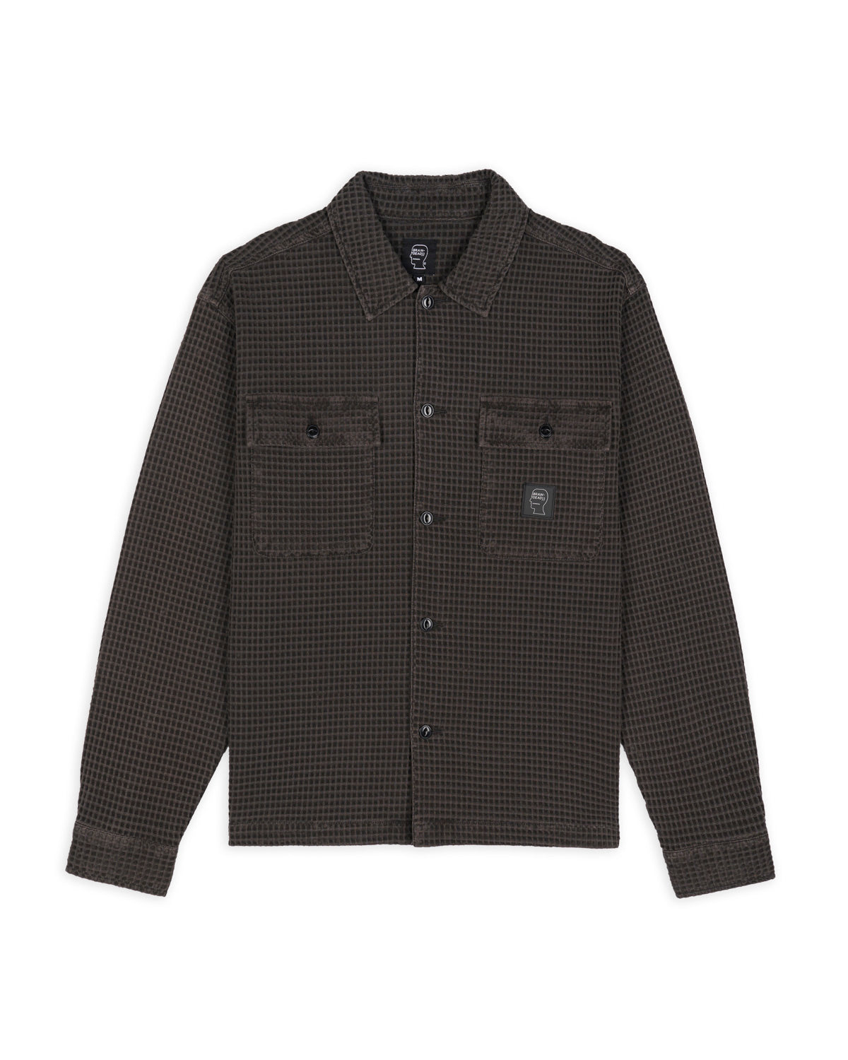 Textured Waffle Shirt - Charcoal – Privacy.clo