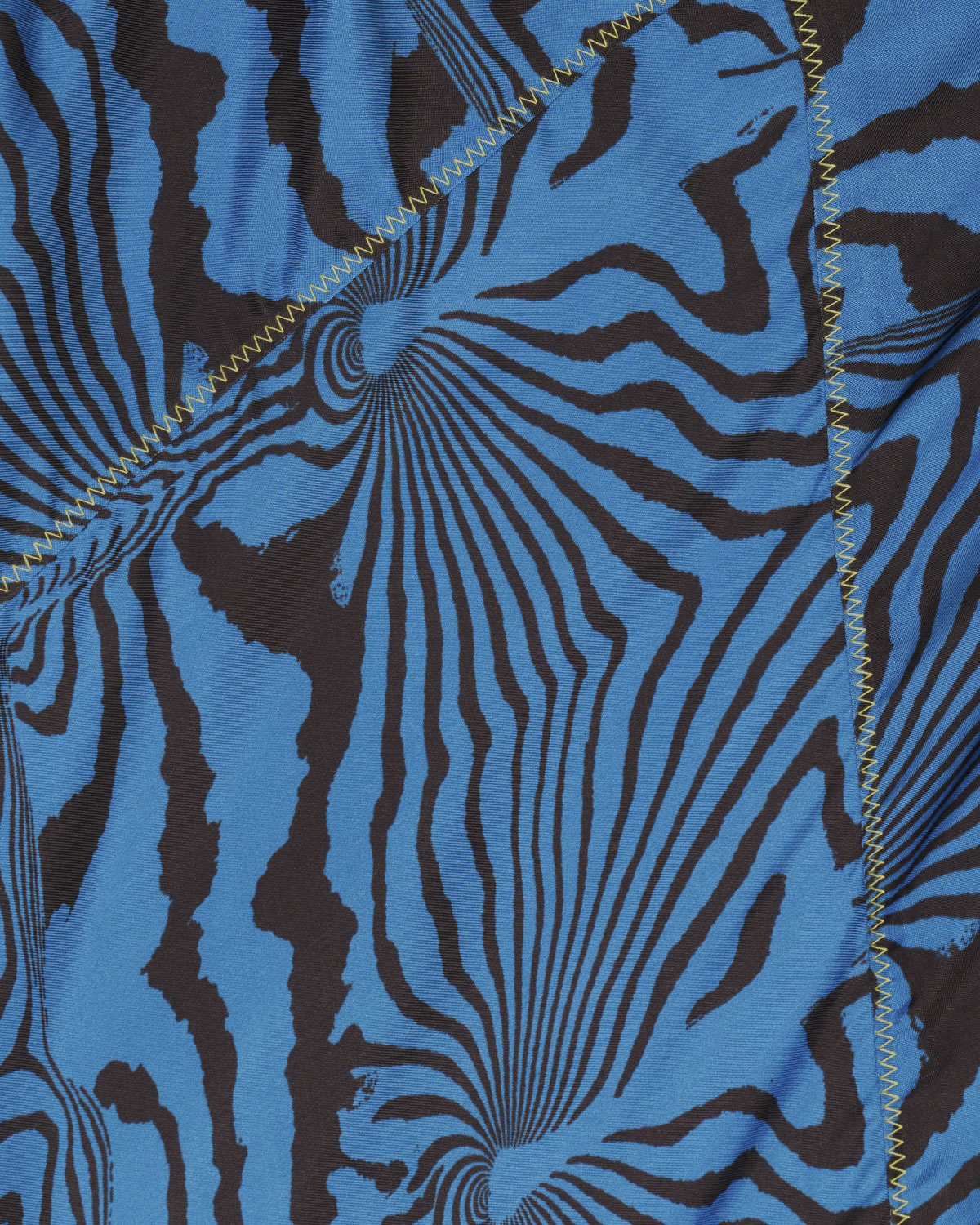 Warped Zebra Slip Dress - Blue 3