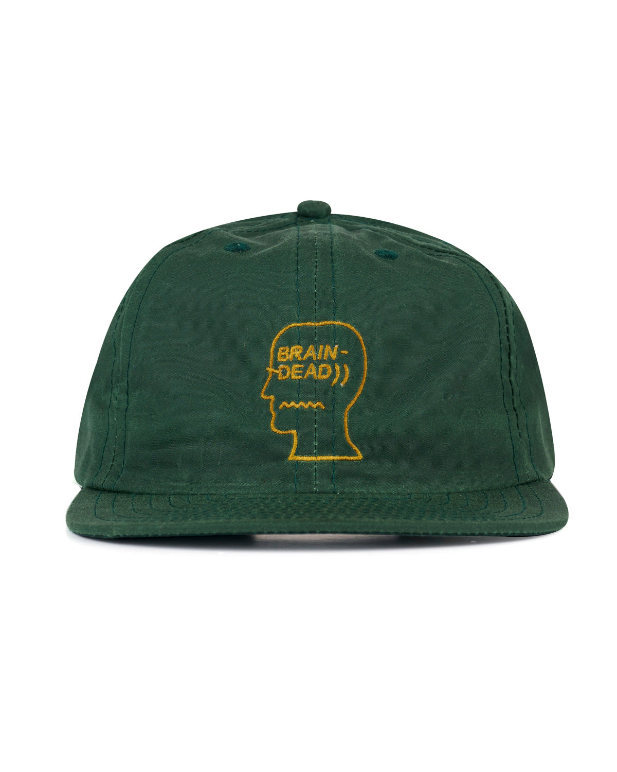Waxed Logo Head Cap - Dark Green – Brain Dead