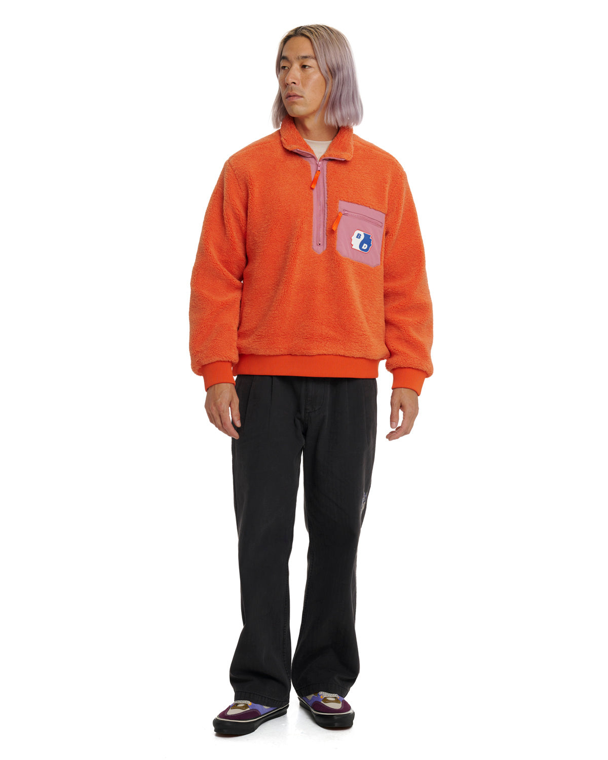 Yin Yang Half Zip Jacket - Orange 4