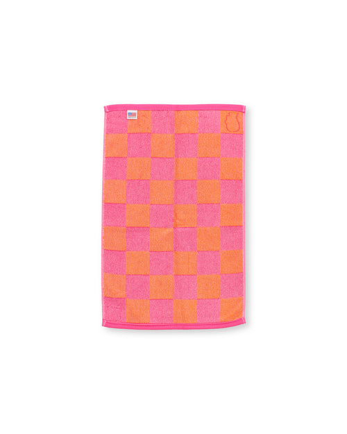 Checkered Hand Towel - Pink 2
