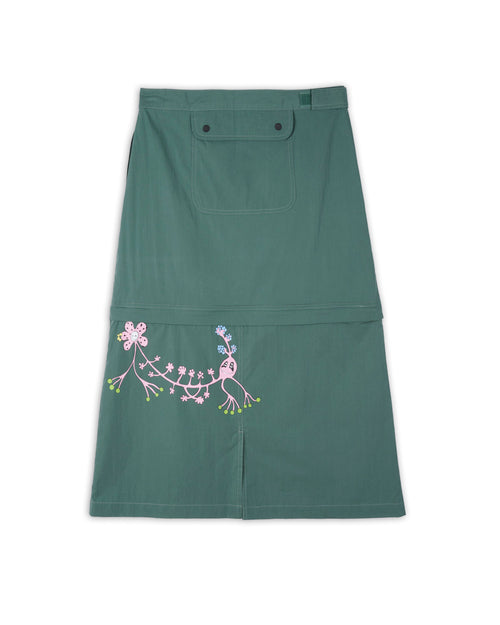 Gaspar Convertible Skirt - Forest Green 2