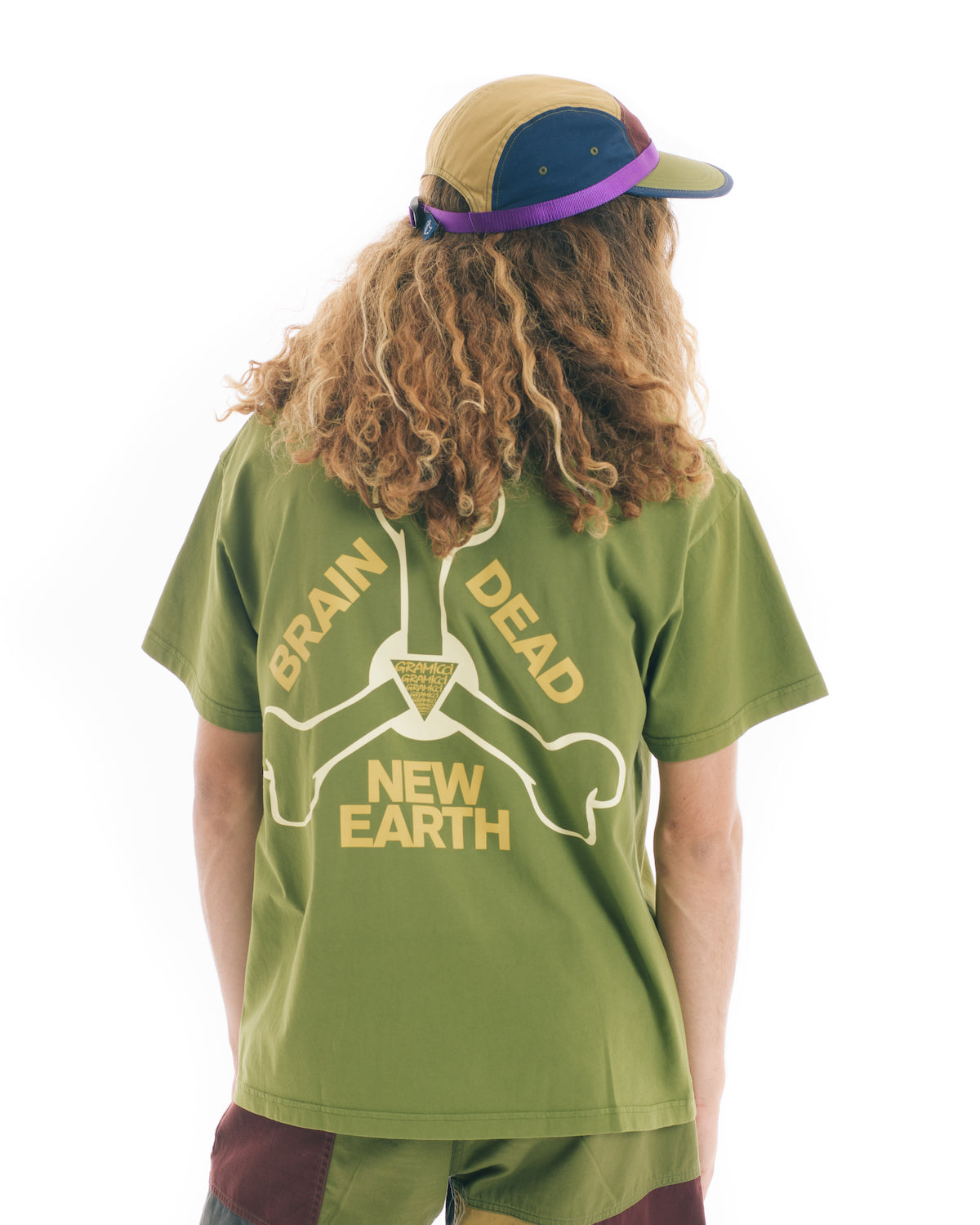 Brain Dead X Gramicci New Earth T-Shirt - Olive 6