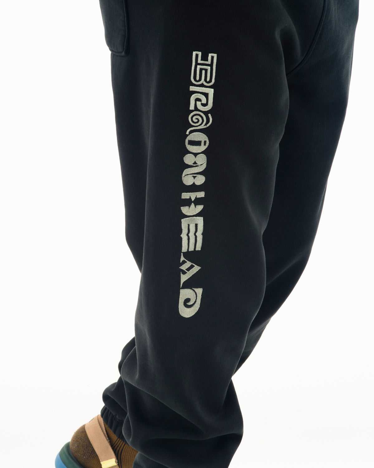 Heavyweight Embroidered Sweatpants - Black 6
