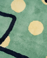Logo Head Polka Dot Rug 6FT - Green 3