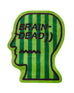 Logo Head Striped Rug 6FT - Green 1